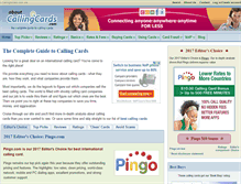 Tablet Screenshot of aboutcallingcards.com
